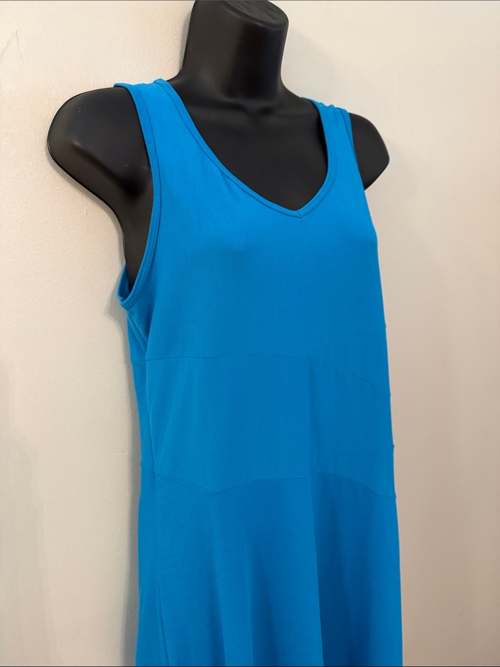 Prana Electro Blue Amelie Sleeveless V-Neck Midi Dress Size M - Picture 5 of 13